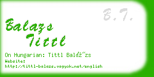 balazs tittl business card